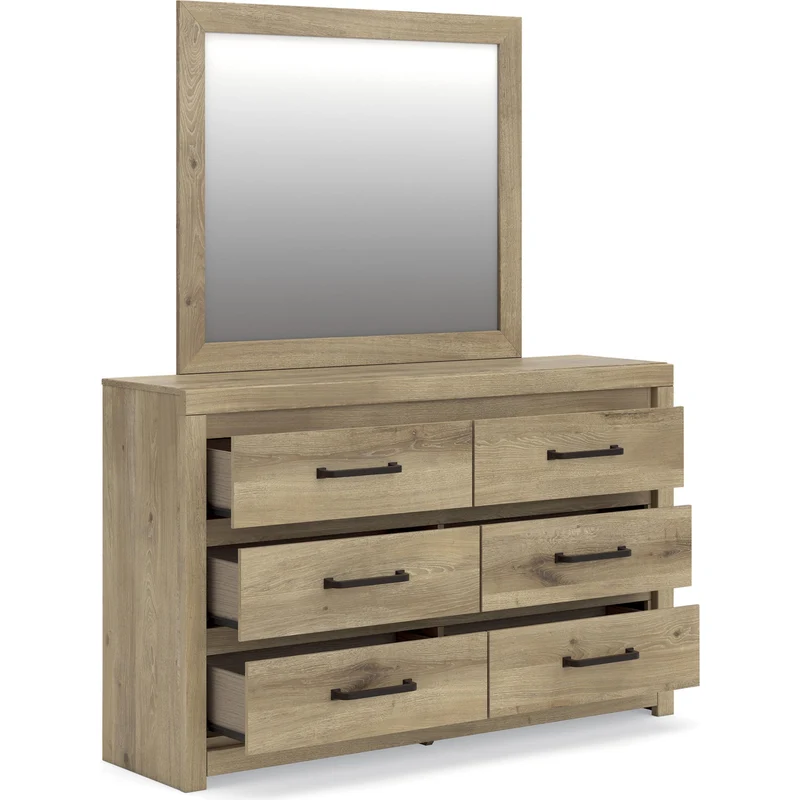 Benchcraft Brozmont 6-Drawer Dresser with Mirror B1045-31/B1045-36
