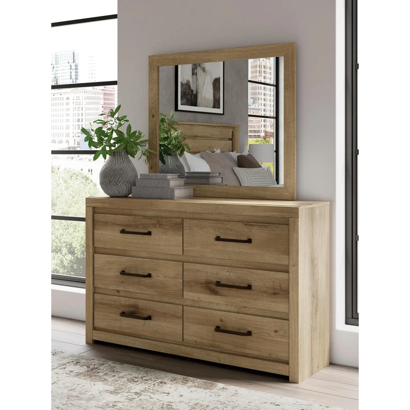 Benchcraft Brozmont 6-Drawer Dresser with Mirror B1045-31/B1045-36