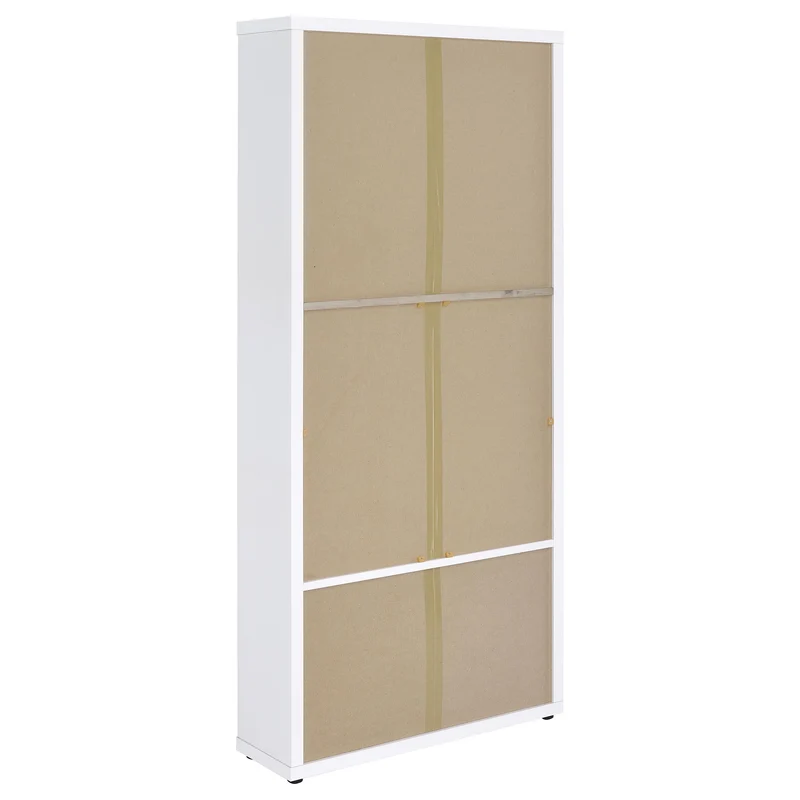 Coaster Furniture Hawthorne 953477 4-shelf Glass Door Tall Cabinet with Drawers - White