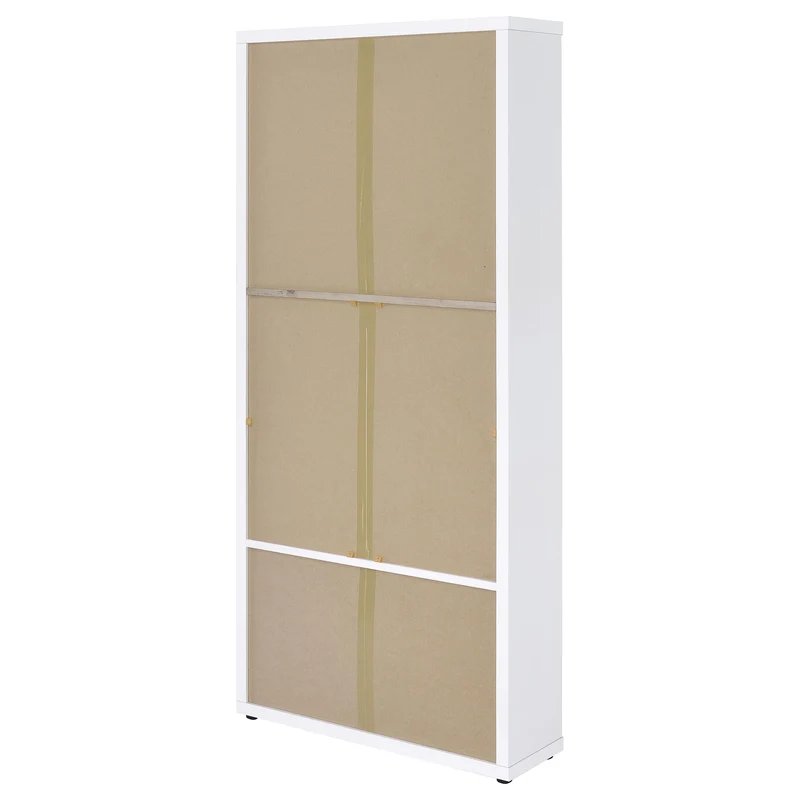 Coaster Furniture Hawthorne 953477 4-shelf Glass Door Tall Cabinet with Drawers - White
