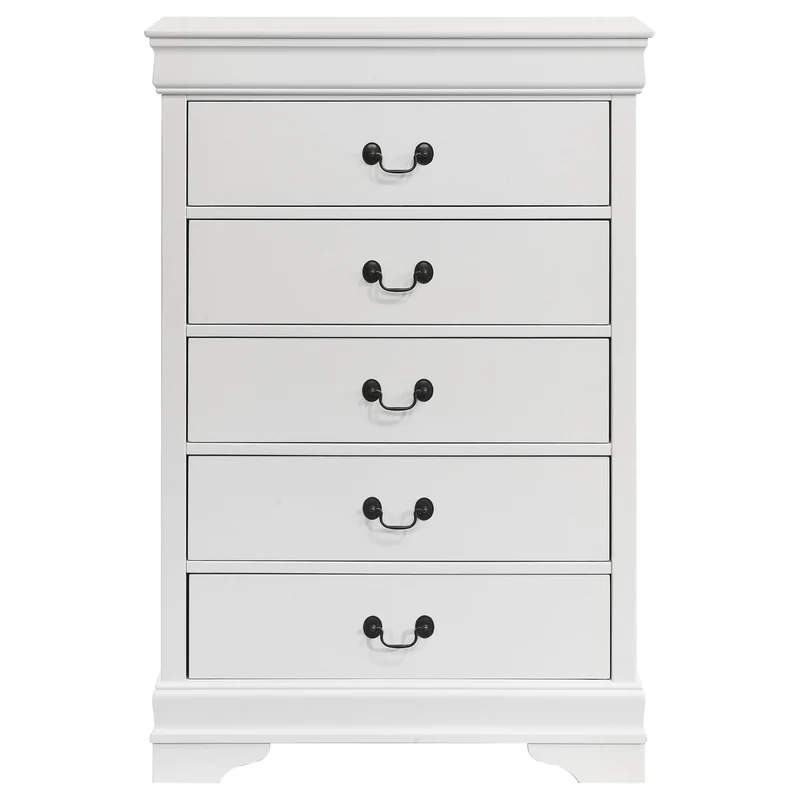 Coaster Furniture Louis Philippe 202445 5-Drawer Bedroom Chest - White