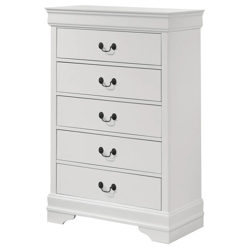 Coaster Furniture Louis Philippe 202445 5-Drawer Bedroom Chest - White