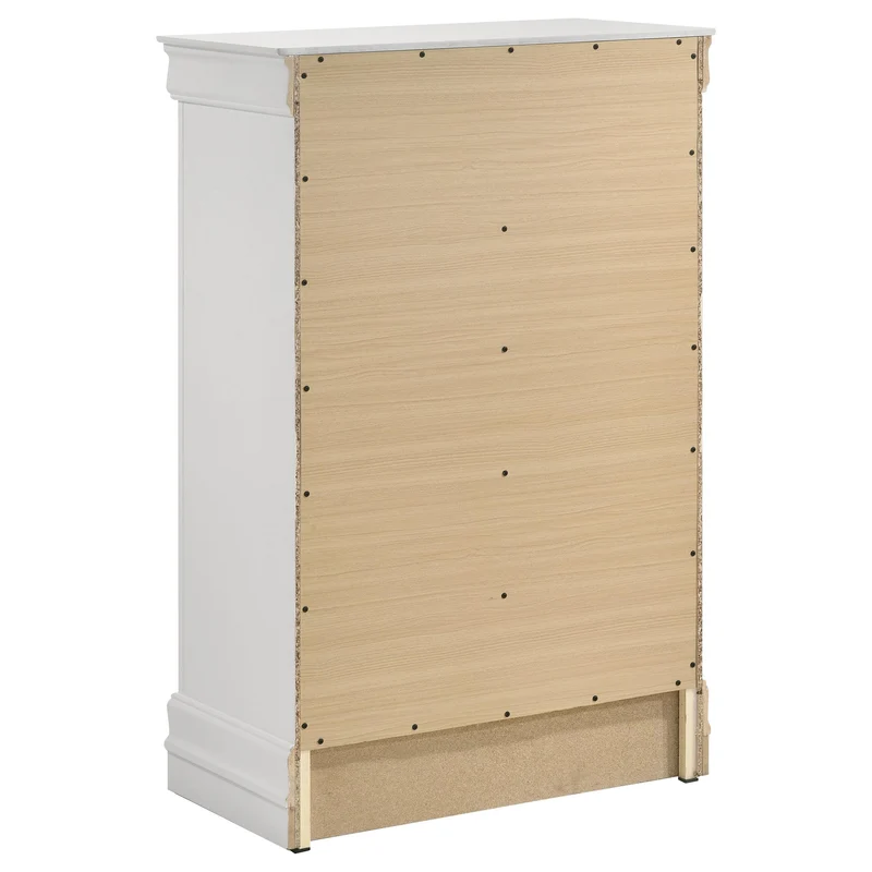 Coaster Furniture Louis Philippe 202445 5-Drawer Bedroom Chest - White