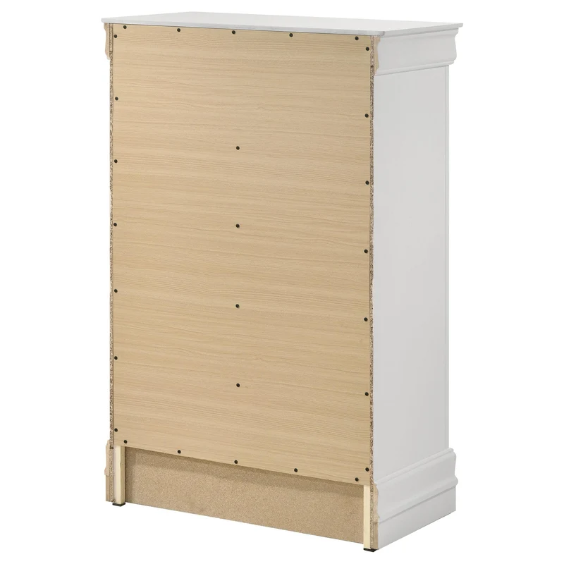 Coaster Furniture Louis Philippe 202445 5-Drawer Bedroom Chest - White