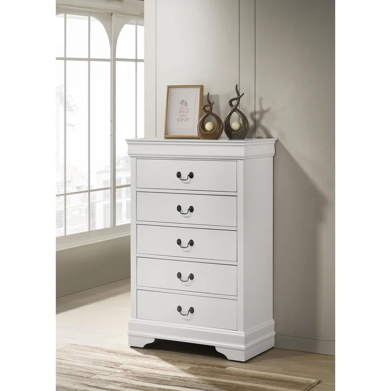 Coaster Furniture Louis Philippe 202445 5-Drawer Bedroom Chest - White