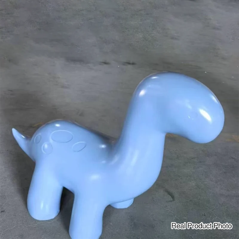 Modern Art Deco PE Plastic Cartoon Dinosaur Anti-Tip Design Kids Low Stool Backless Armless For Entryway & Hallway