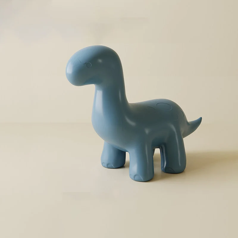 Modern Art Deco PE Plastic Cartoon Dinosaur Anti-Tip Design Kids Low Stool Backless Armless For Entryway & Hallway