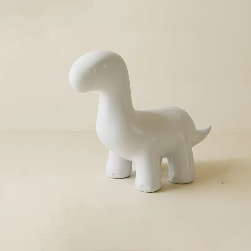 Modern Art Deco PE Plastic Cartoon Dinosaur Anti-Tip Design Kids Low Stool Backless Armless For Entryway & Hallway