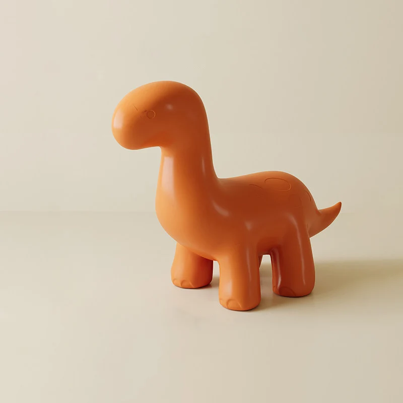 Modern Art Deco PE Plastic Cartoon Dinosaur Anti-Tip Design Kids Low Stool Backless Armless For Entryway & Hallway