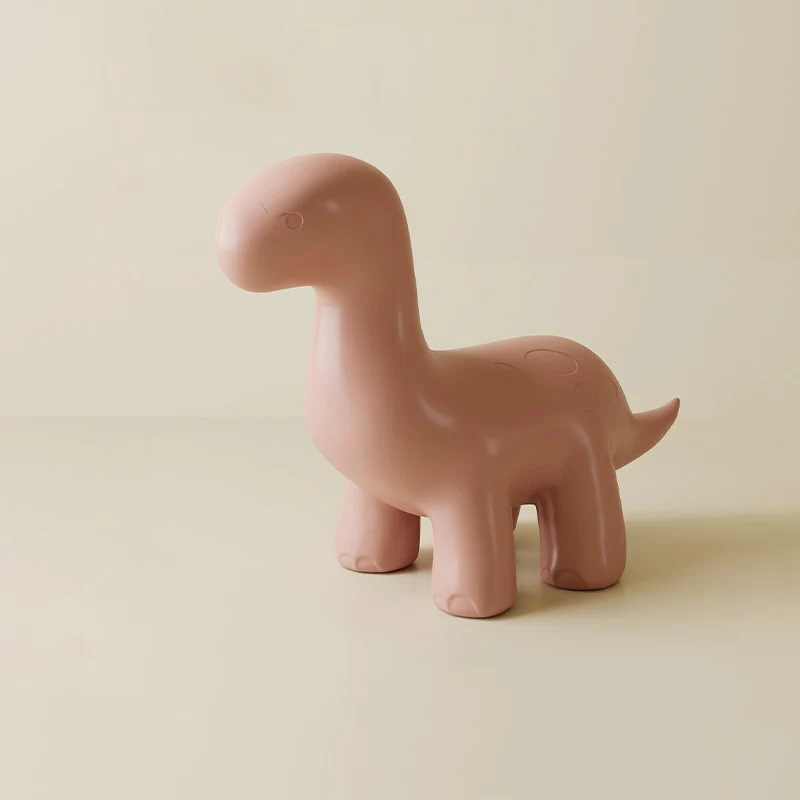 Modern Art Deco PE Plastic Cartoon Dinosaur Anti-Tip Design Kids Low Stool Backless Armless For Entryway & Hallway
