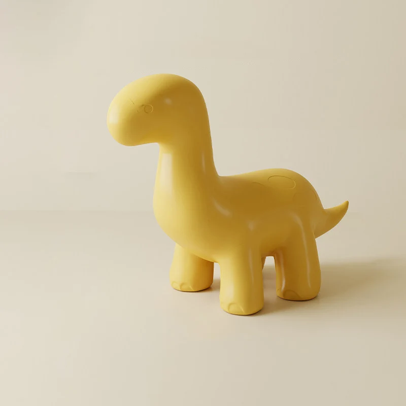 Modern Art Deco PE Plastic Cartoon Dinosaur Anti-Tip Design Kids Low Stool Backless Armless For Entryway & Hallway