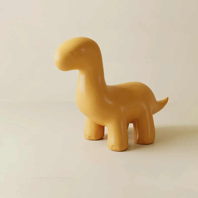 Modern Art Deco PE Plastic Cartoon Dinosaur Anti-Tip Design Kids Low Stool Backless Armless For Entryway & Hallway