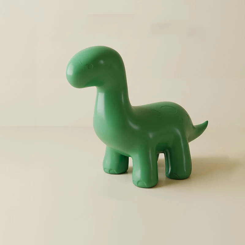 Modern Art Deco PE Plastic Cartoon Dinosaur Anti-Tip Design Kids Low Stool Backless Armless For Entryway & Hallway