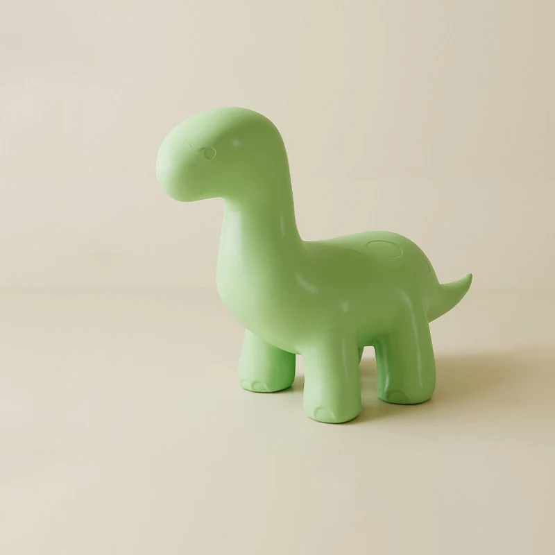 Modern Art Deco PE Plastic Cartoon Dinosaur Anti-Tip Design Kids Low Stool Backless Armless For Entryway & Hallway
