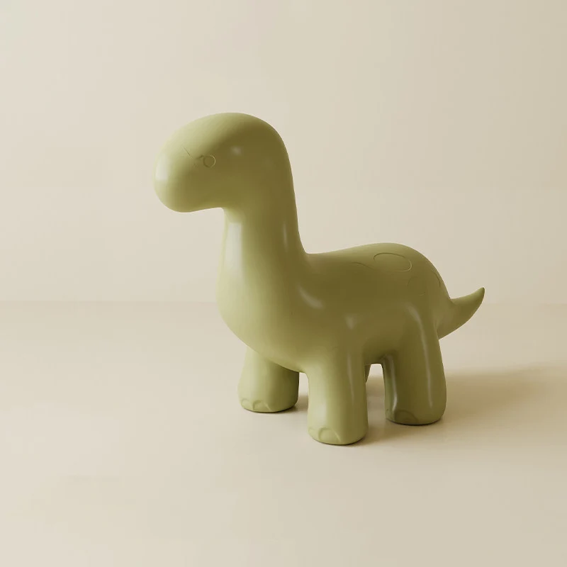 Modern Art Deco PE Plastic Cartoon Dinosaur Anti-Tip Design Kids Low Stool Backless Armless For Entryway & Hallway