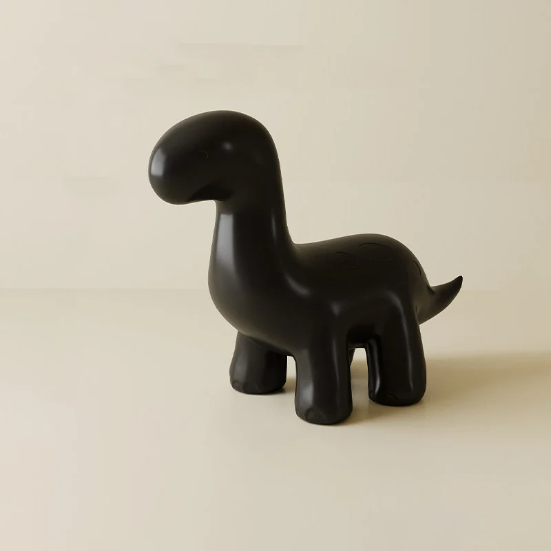 Modern Art Deco PE Plastic Cartoon Dinosaur Anti-Tip Design Kids Low Stool Backless Armless For Entryway & Hallway