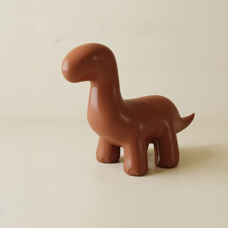 Modern Art Deco PE Plastic Cartoon Dinosaur Anti-Tip Design Kids Low Stool Backless Armless For Entryway & Hallway