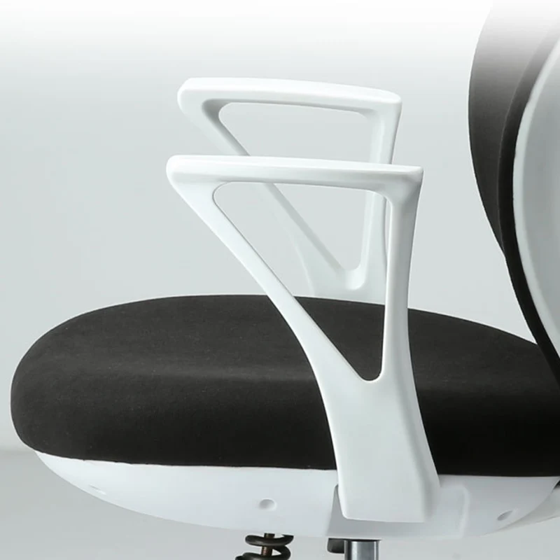 Modern Minimalist Curved PP Fiberglass Mesh Fabric Plywood Nylon Height-Adjustable Swivel Desk Chair Backrest Armrest For Home Office