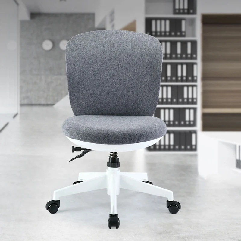 Modern Minimalist Curved PP Fiberglass Mesh Fabric Plywood Nylon Height-Adjustable Swivel Desk Chair Backrest Armrest For Home Office