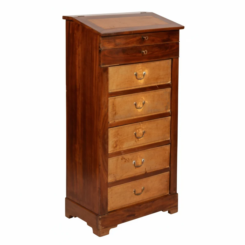 Cartonnier that forms secretaire in mahogany Louis Philippe style