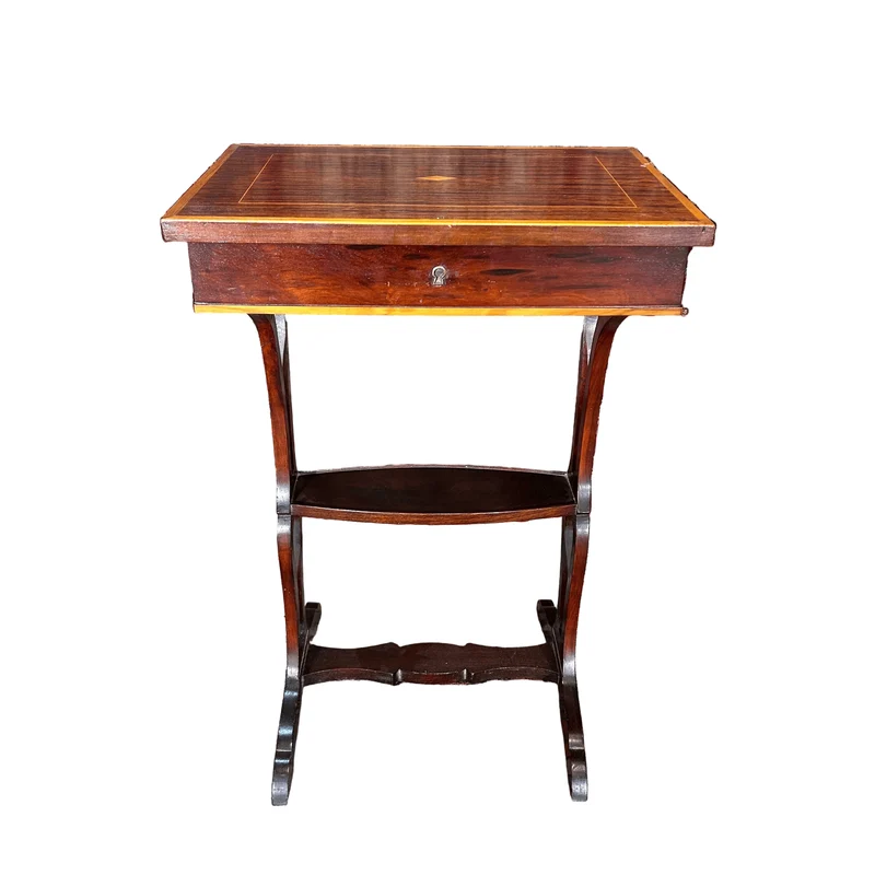 Work table with inlaid fillets