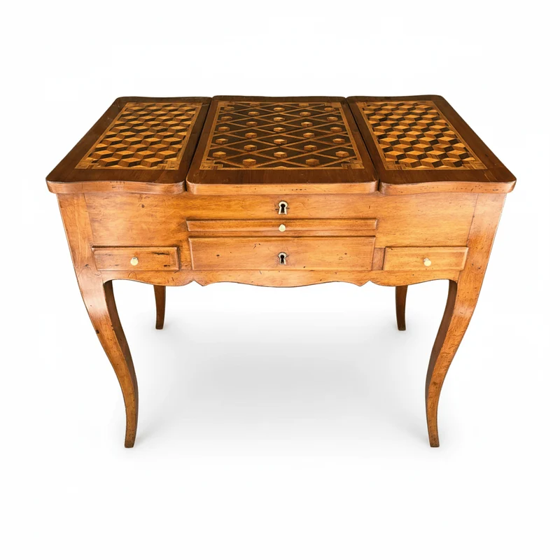 Coiffeuse with cubic marquetry, 19th century