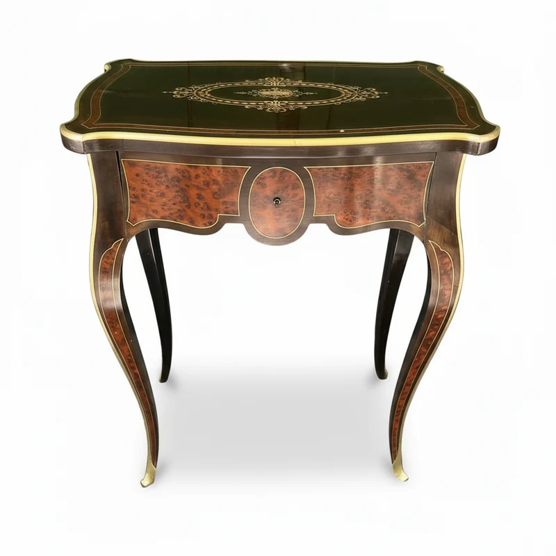 French Napoleon III style rectangular sewing box