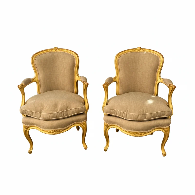 Golden armchairs