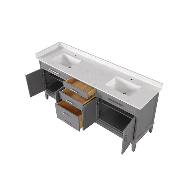 Furniture of America Oliva TM-CT006WH-80+06GY Vanity Set