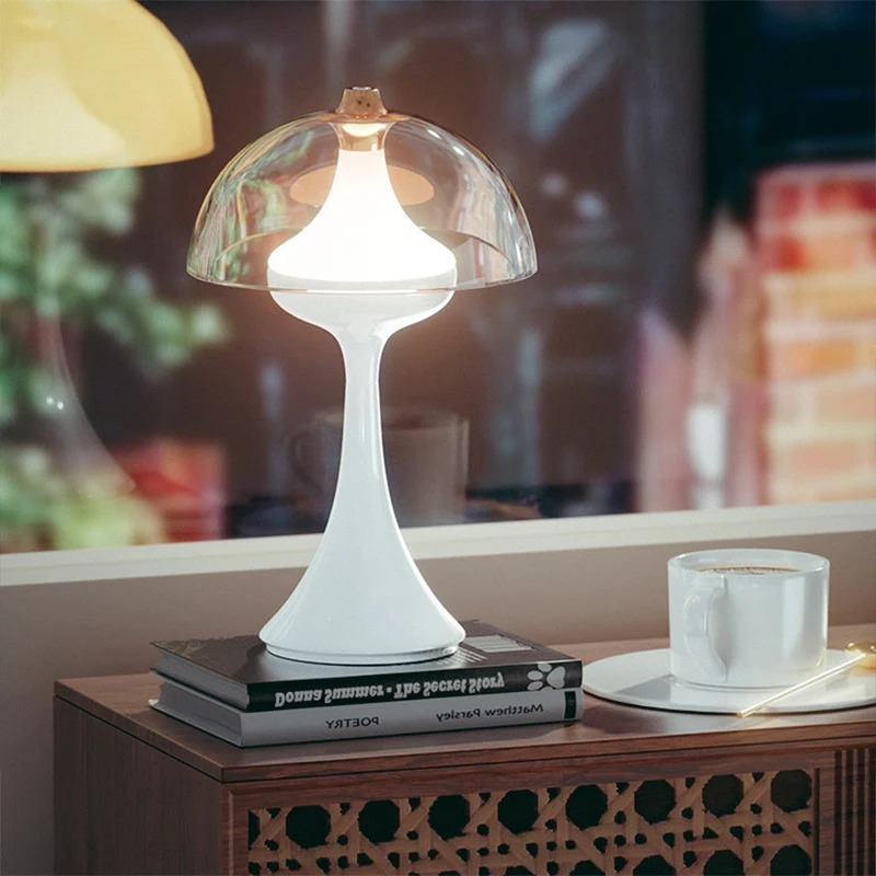 Modern 3-Level Dimming Table Lamp - Semicircle LED Ambient Light Aluminum Cone Base Bedside Lamp For Bedroom