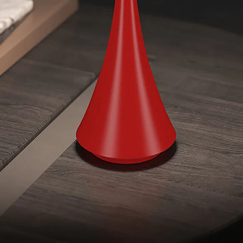 Modern Stepless Dimming Aluminum Table Lamp - Conical Rechargeable LED Ambient Light Desk Lamp For Bedroom
