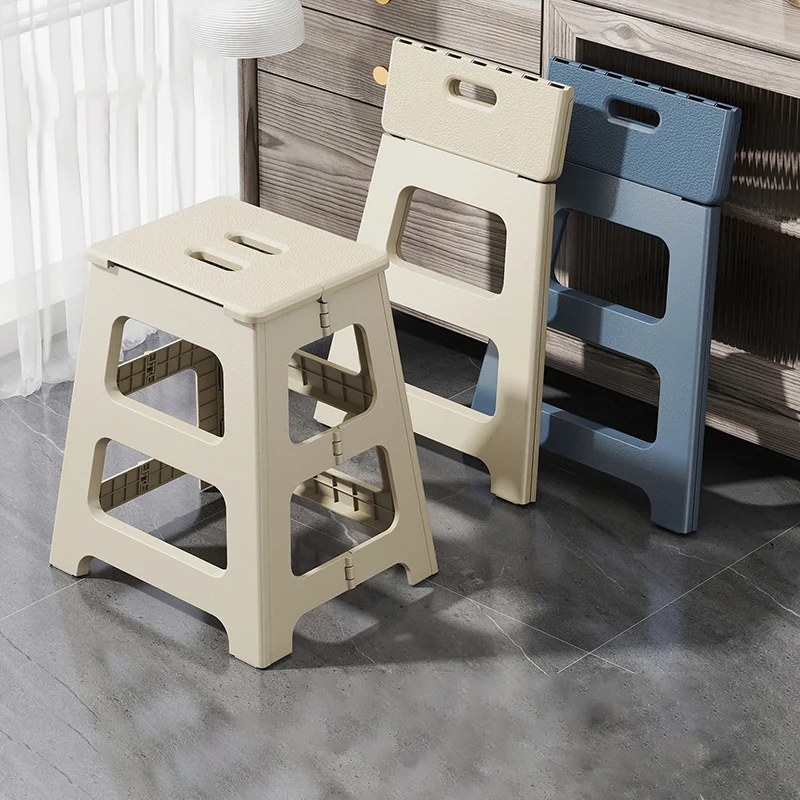 Modern Minimalist PP Trapezoid Square Foldable Stool Chair With Portable For Bathroom Kitchen Outdoor Living Room