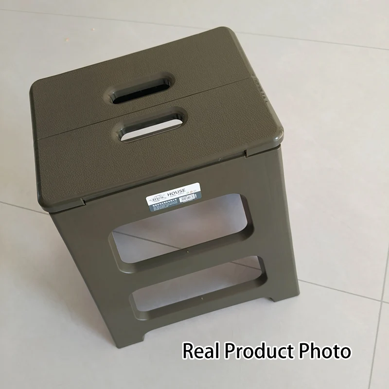 Modern Minimalist PP Trapezoid Square Foldable Stool Chair With Portable For Bathroom Kitchen Outdoor Living Room