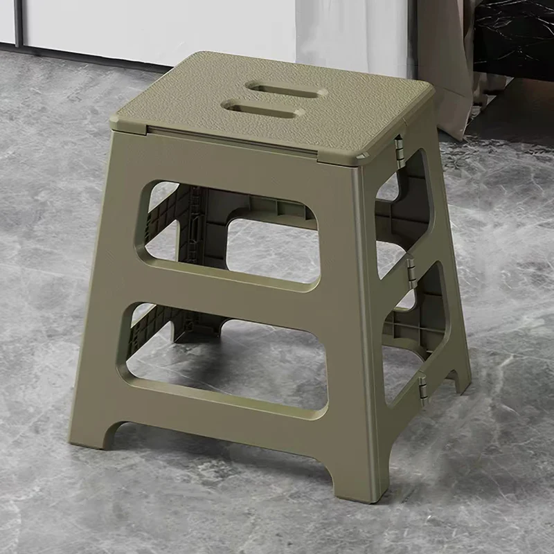 Modern Minimalist PP Trapezoid Square Foldable Stool Chair With Portable For Bathroom Kitchen Outdoor Living Room