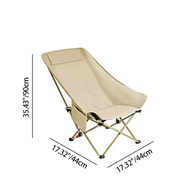 Modern Minimalist PE Carbon Steel Oxford Fabric X-Shape Folding Chair Adjustable Reclining Camping Chair For Outdoor Patio