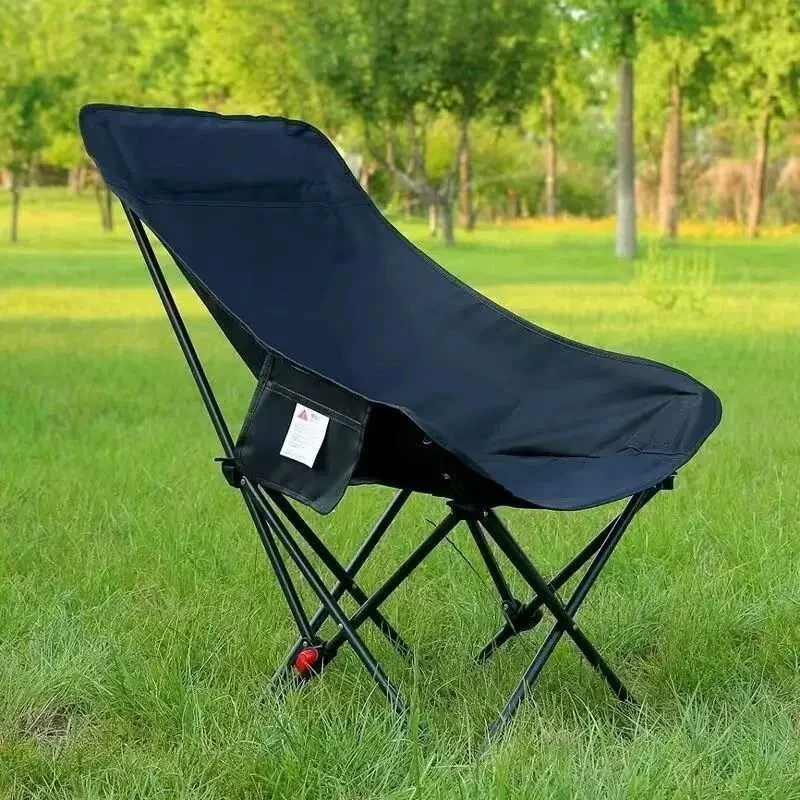 Modern Minimalist PE Carbon Steel Oxford Fabric X-Shape Folding Chair Adjustable Reclining Camping Chair For Outdoor Patio