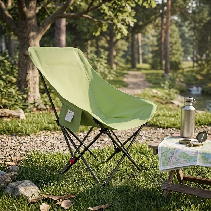 Modern Minimalist PE Carbon Steel Oxford Fabric X-Shape Folding Chair Adjustable Reclining Camping Chair For Outdoor Patio