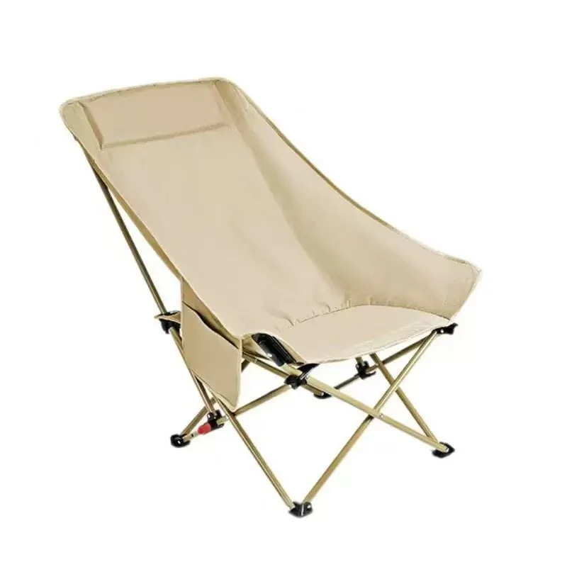 Modern Minimalist PE Carbon Steel Oxford Fabric X-Shape Folding Chair Adjustable Reclining Camping Chair For Outdoor Patio