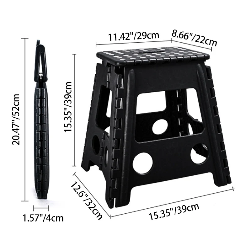 Modern Minimalist PP Foldable Trapezoid Chair Portable Chair For Living Room