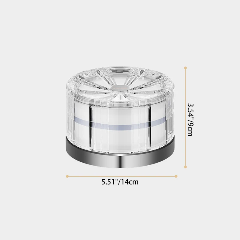 Modern Luxury Round Acrylic Aluminum Alloy LED Electroplated Table Lamp For Bedroom