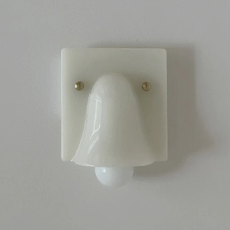 Traditional Vintage Square Resin 1/2-Light Bell-Shaped Wall Sconce Lamp For Bedroom