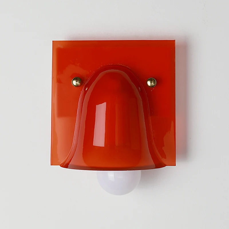 Traditional Vintage Square Resin 1/2-Light Bell-Shaped Wall Sconce Lamp For Bedroom