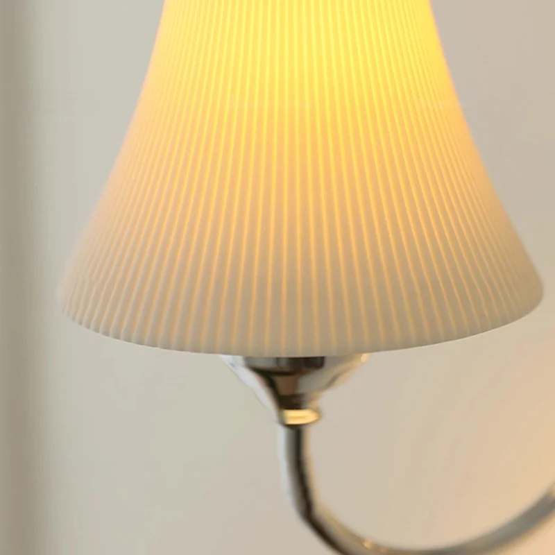 Traditional French Round Iron Ceramic 1-Light Slim Waist-Shaped Wall Sconce Lamp For Bedroom