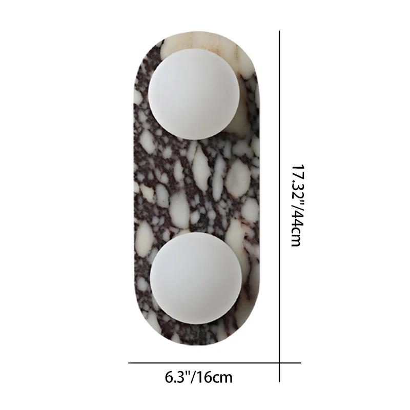 Traditional French Oval Glass Marble 1/2-Light Wall Sconce Lamp For Entryway