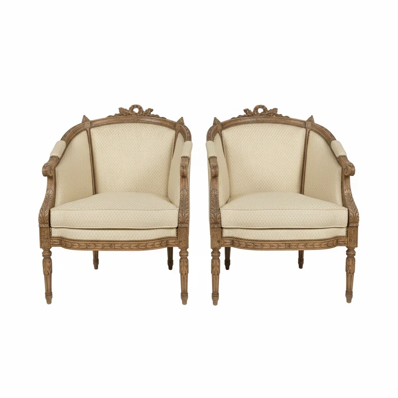 Pair of Louis XVI bergères