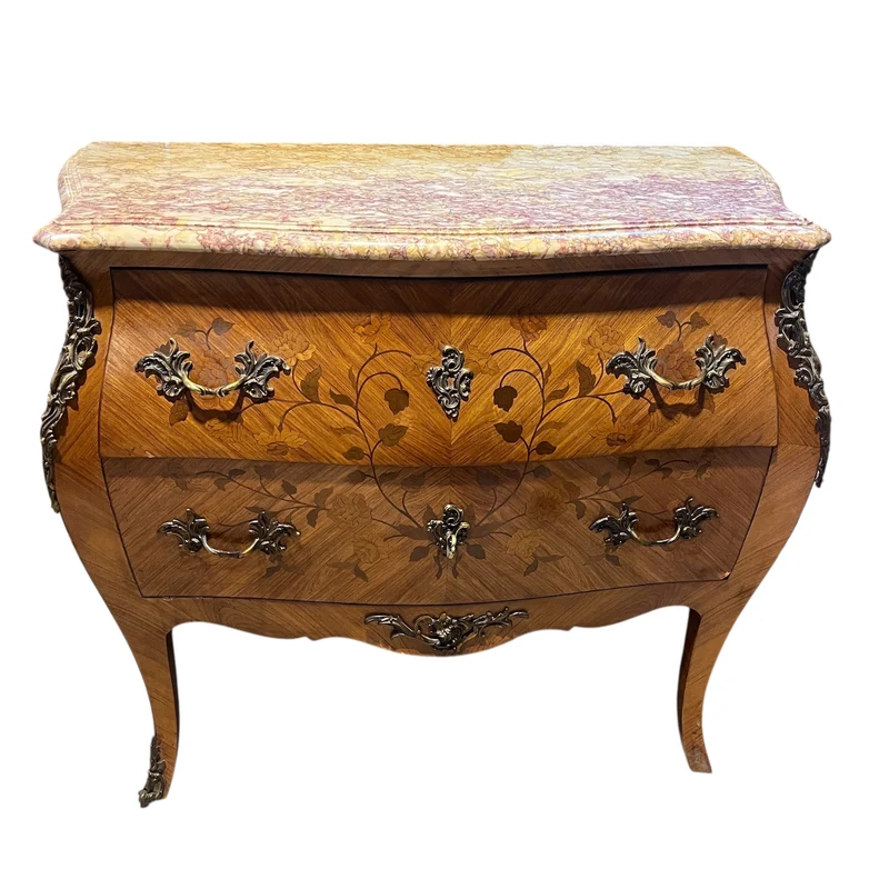 Louis XV commode with floral marquetry