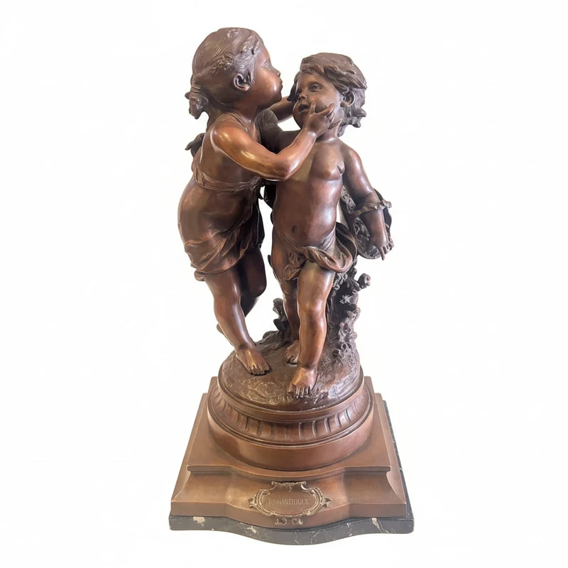 Bronze figure “Romantiques” signed Auguste Moreau