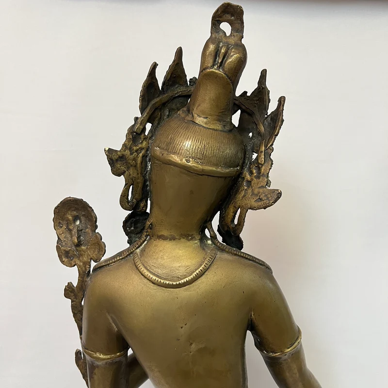 Gran figura tibetana de bronce 'Diosa Tara' mediados s.XX