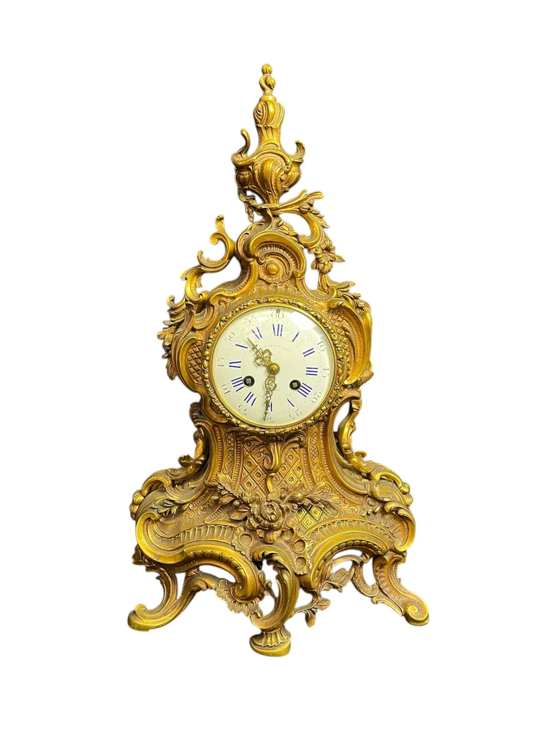 Gilt bronze clock signed 'H. Luppen & Cie' 19th century