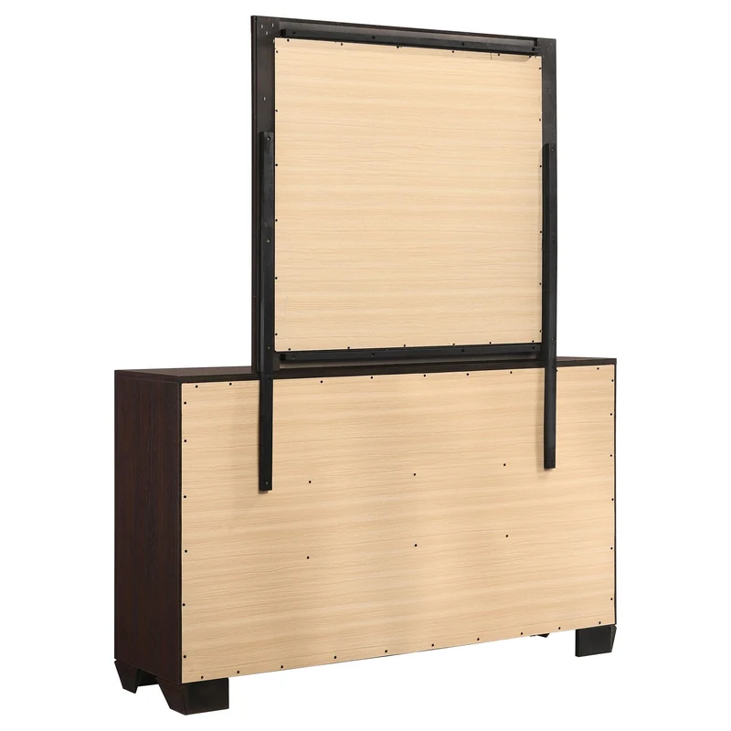 Coaster Furniture Kauffman 204393M 6-Drawer Dresser with Mirror - Dark Cocoa